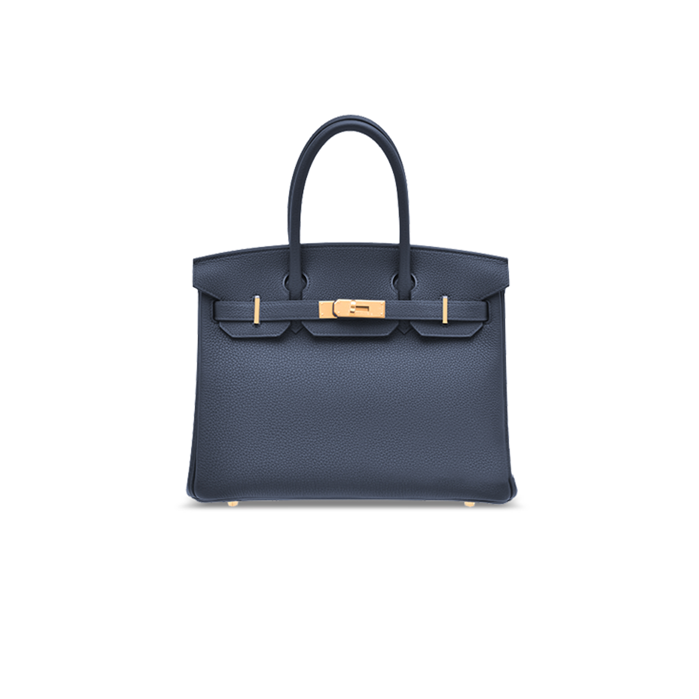 H**mes birkin 30 togo leather blue gold buckle bag bk3076epgpo (30*20*13cm)